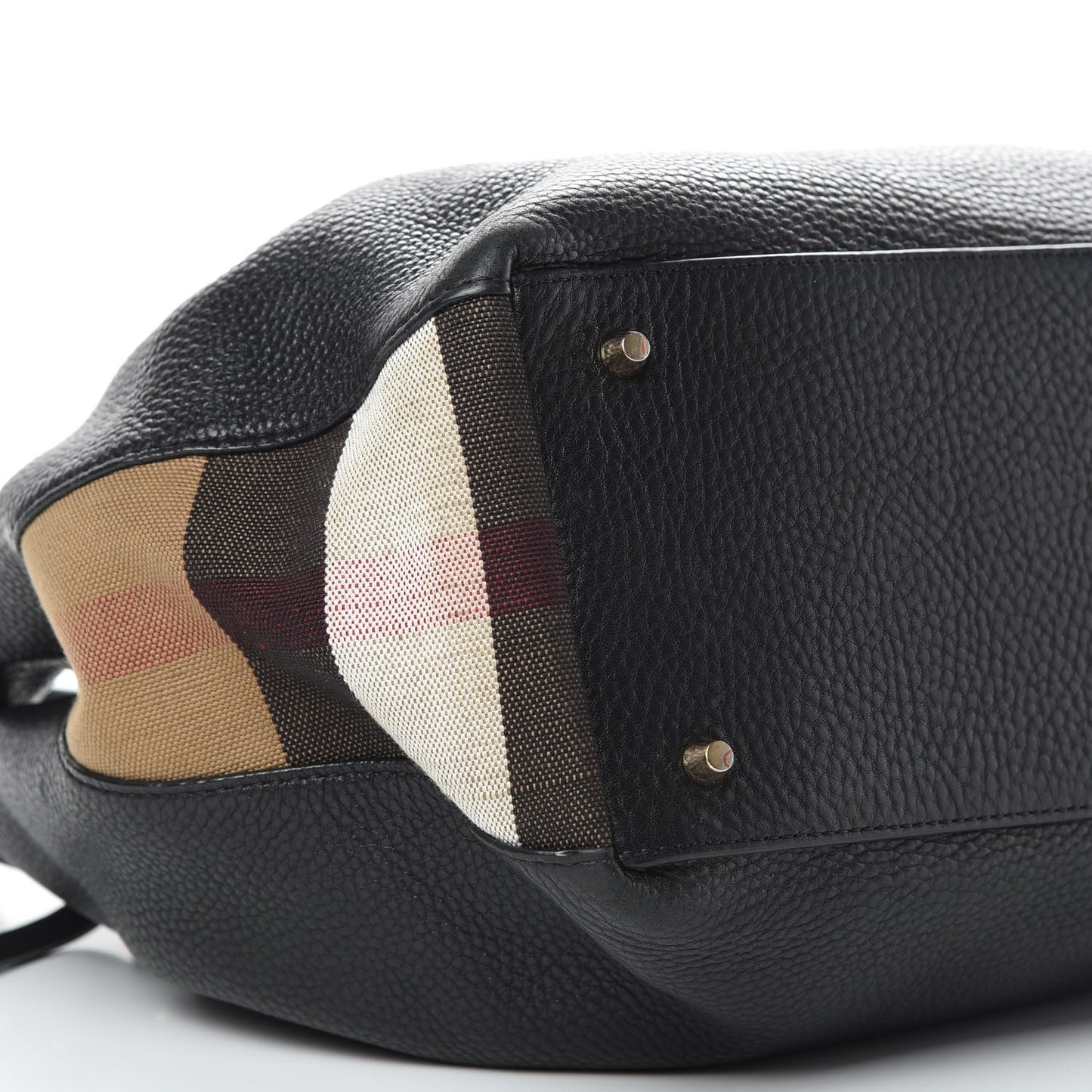 Grainy Calfskin House Check Medium Maidstone Black