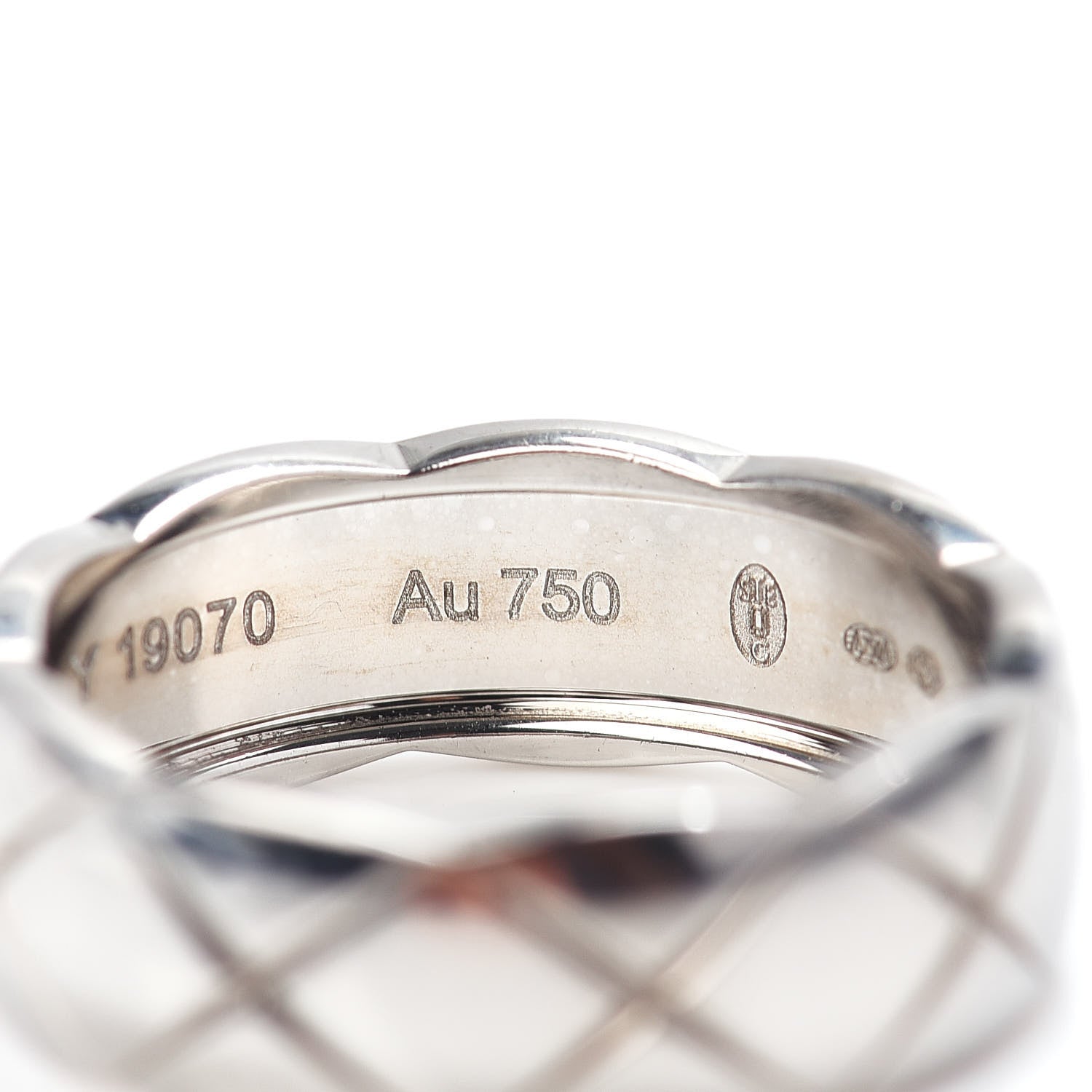 Chanel 18K White Gold Small Coco Crush Ring 54 6.75 5 of 5