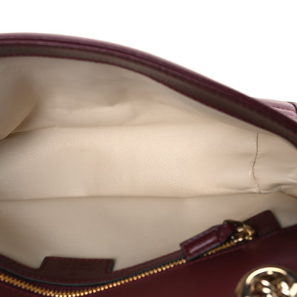 Gucci Calfskin Matelasse Medium GG Marmont Shoulder Bag Rosso Ancora Red 5 of 10