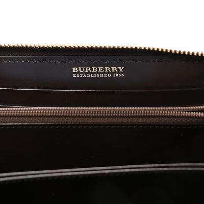 Burberry Haymarket Check Large Zip Around Wallet Brown 6 of 9
