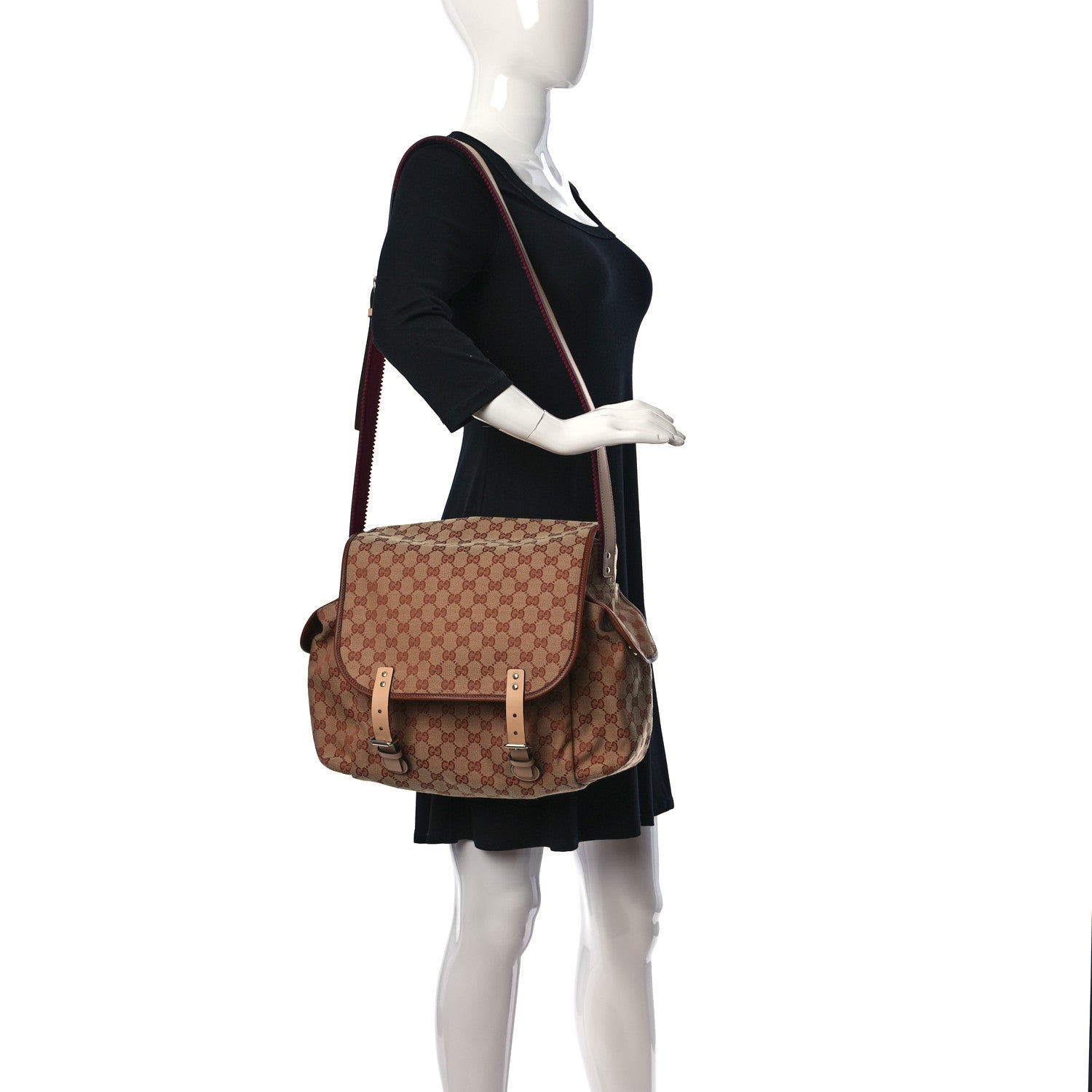 Gucci GG Monogram Diaper Bag Beige Ruggine Natural Antique Rose 2 of 10