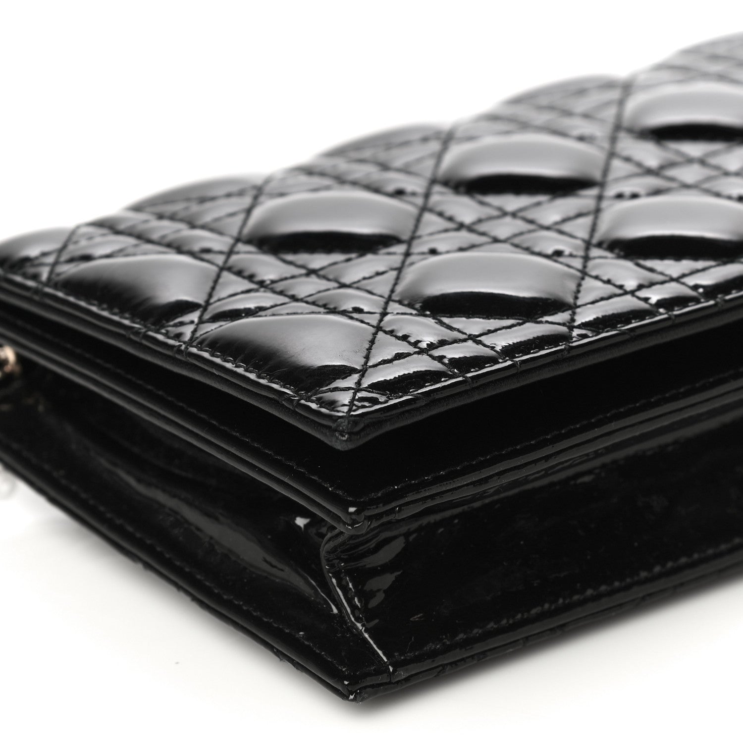 Christian Dior Patent Cannage Lady Dior Convertible Clutch Black 9 of 12