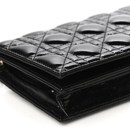 Christian Dior Patent Cannage Lady Dior Convertible Clutch Black 9 of 12