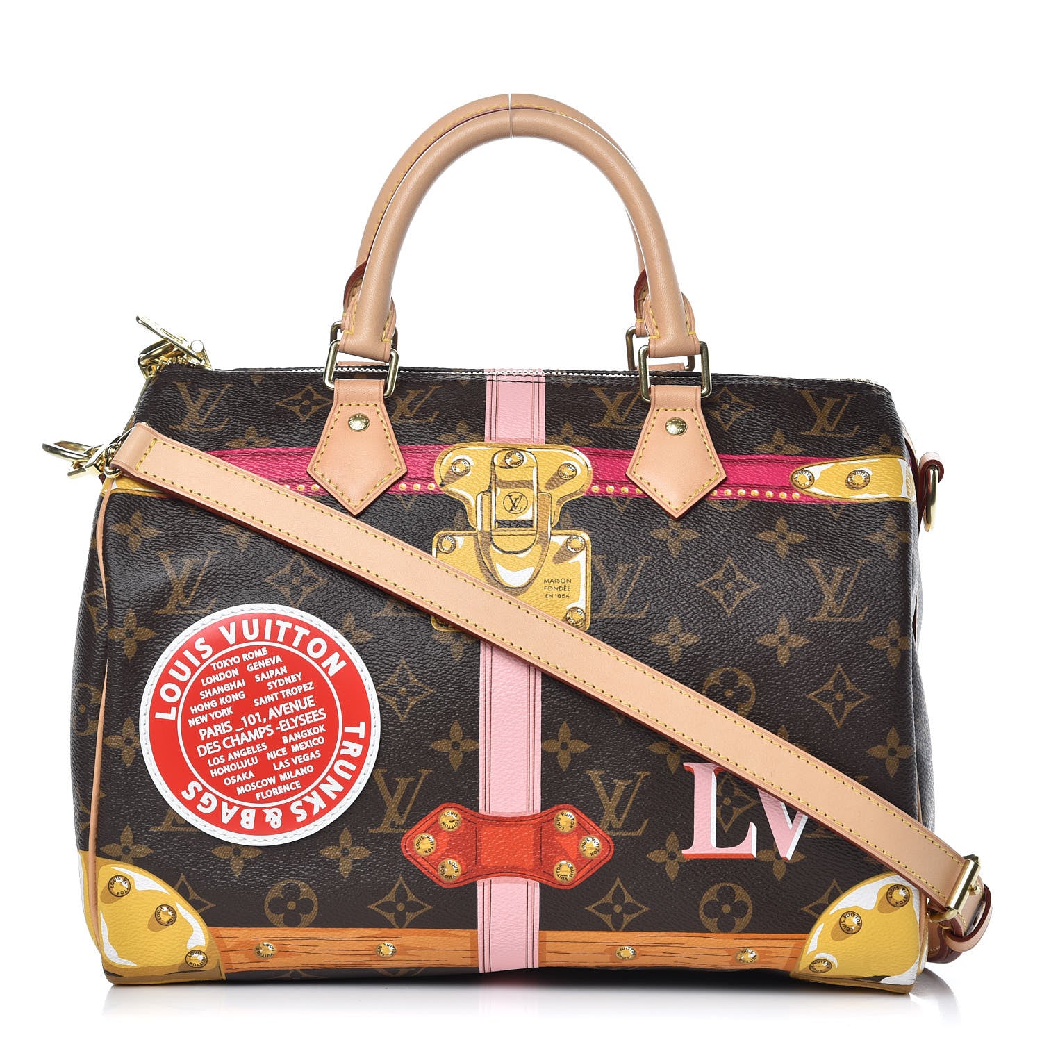 Louis Vuitton Monogram Summer Trunks Speedy Bandouliere 30 1 of 11