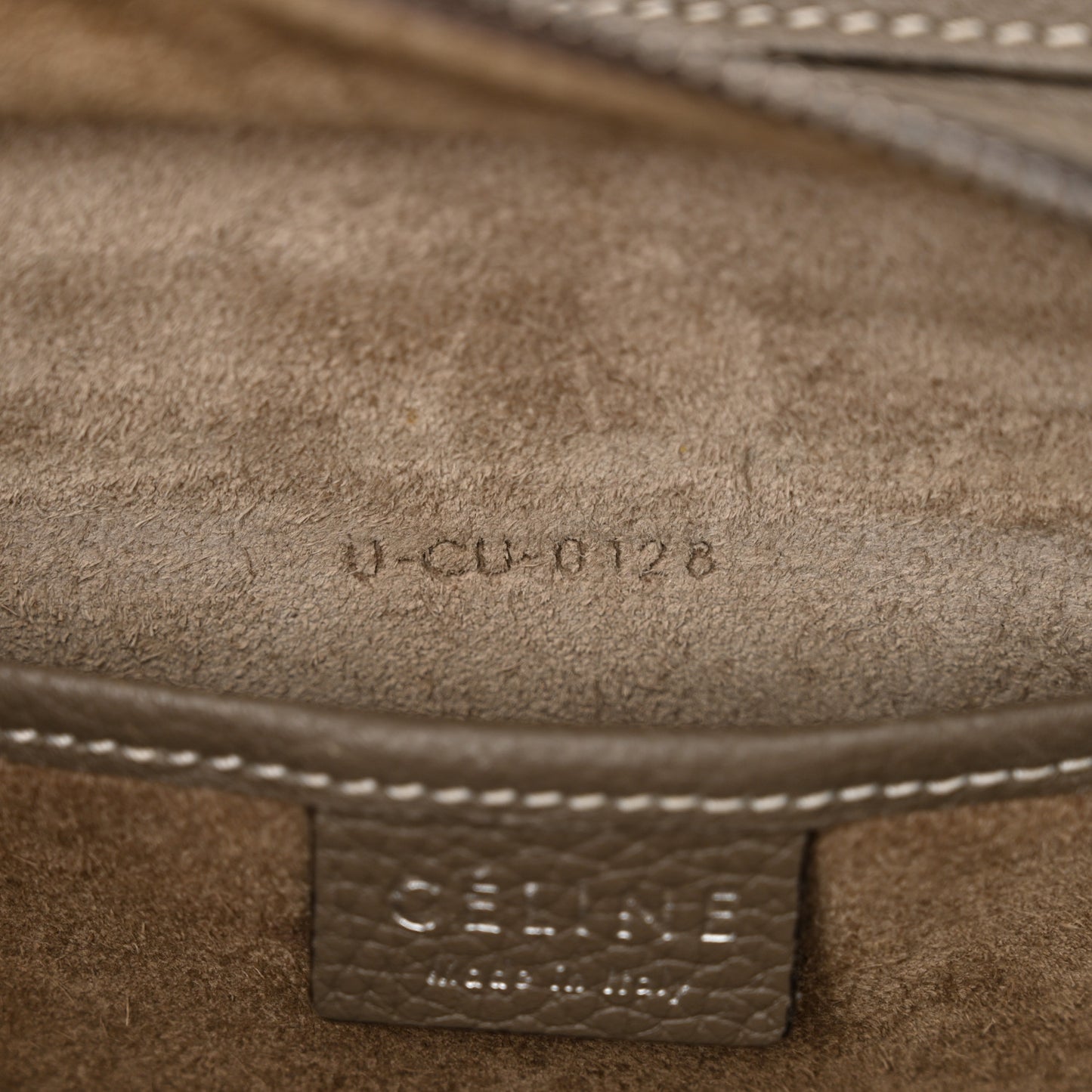 Drummed Calfskin Nano Luggage Souris
