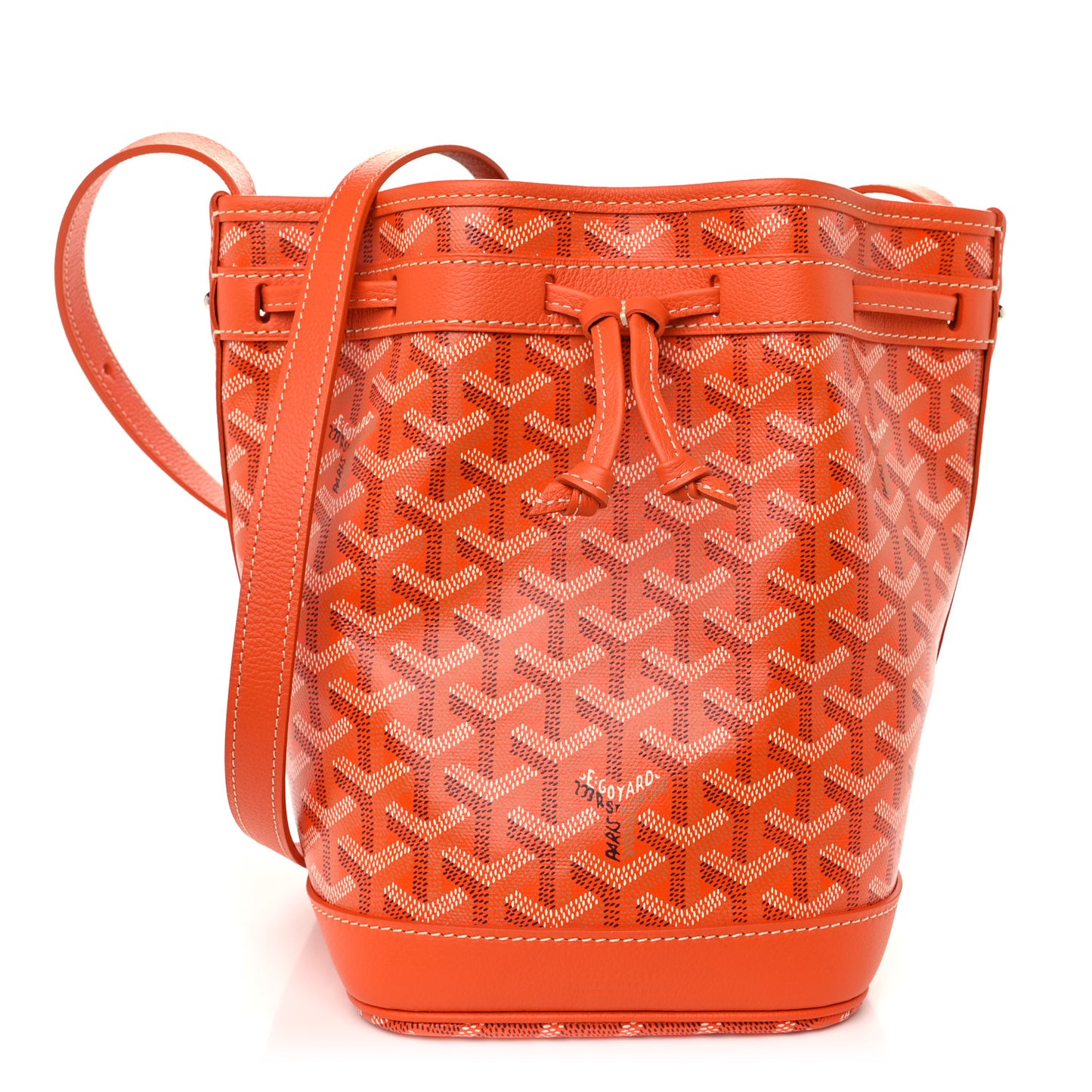 Goyardine Petit Flot Bucket Bag PM Orange