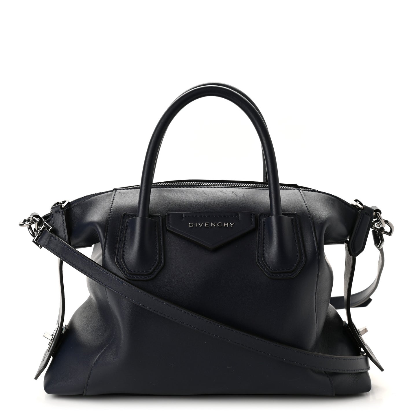 Smooth Calfskin Small Soft Antigona Navy
