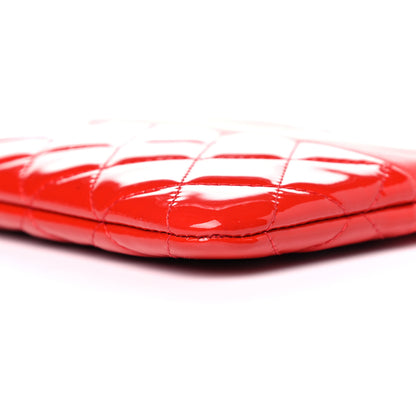 Chanel Calfskin Patent Quilted Medium Cosmetic Case Red 8 of 12