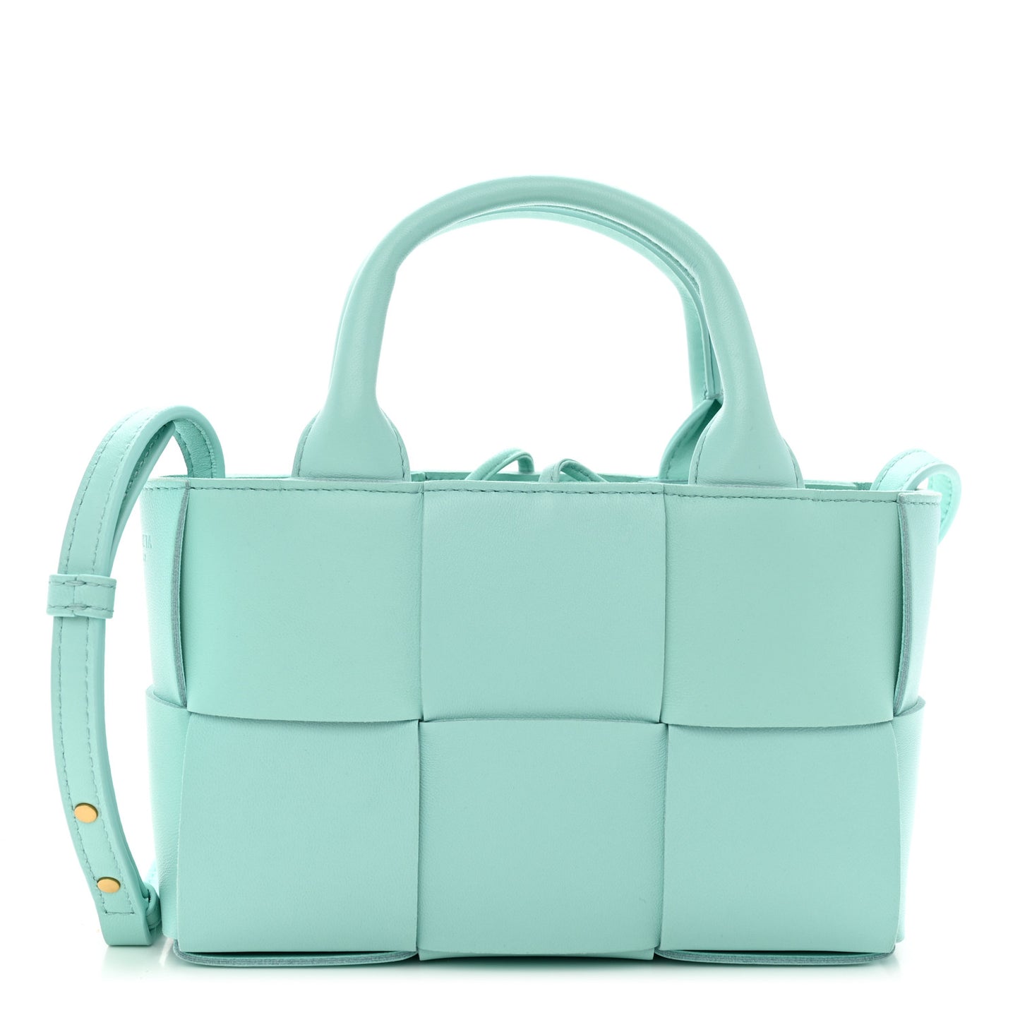 Lambskin Maxi Intreccio Candy Arco Tote Celadon