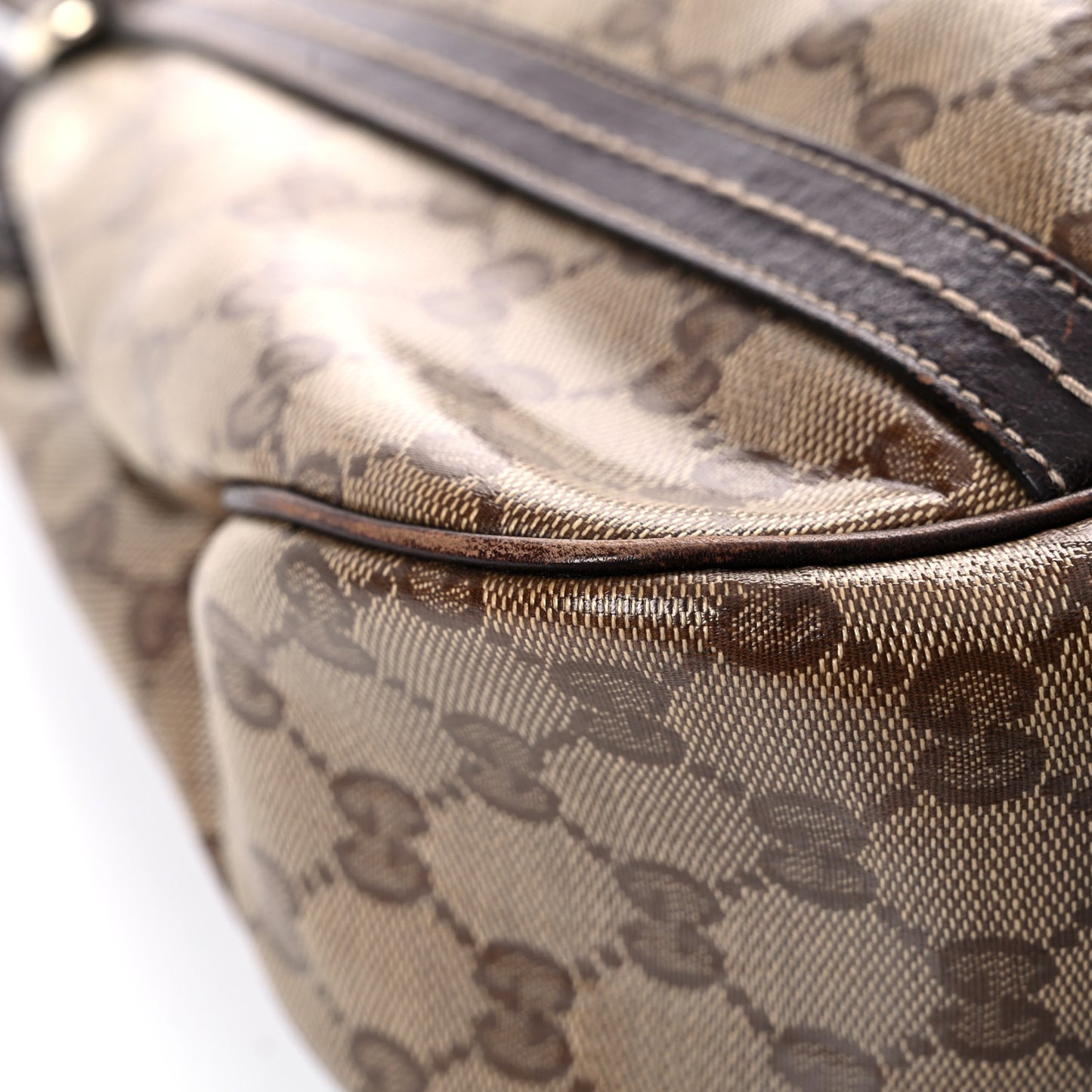 Crystal Monogram Duchessa Flap Shoulder Bag Dark Brown