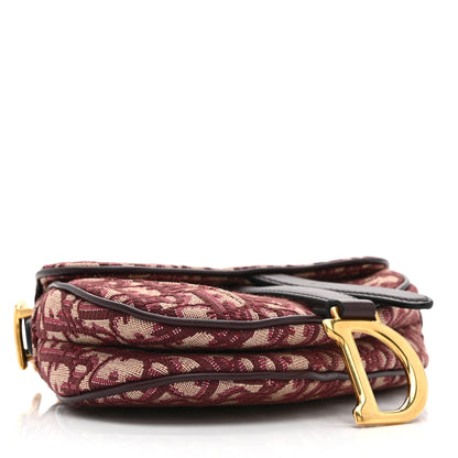 Christian Dior Oblique Mini Saddle Bag Burgundy 4 of 10
