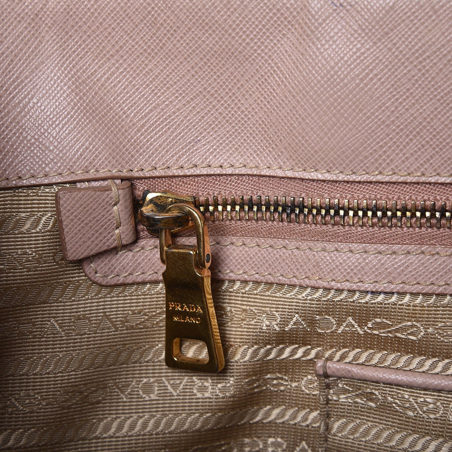 Prada Saffiano Lux Large Tote Cammeo 13 of 28