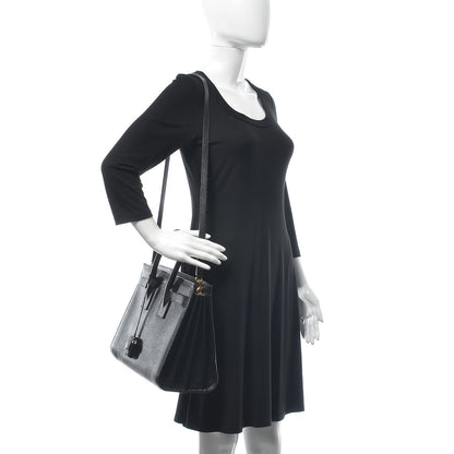 Saint Laurent Grained Calfskin Small Sac De Jour Black 2 of 14