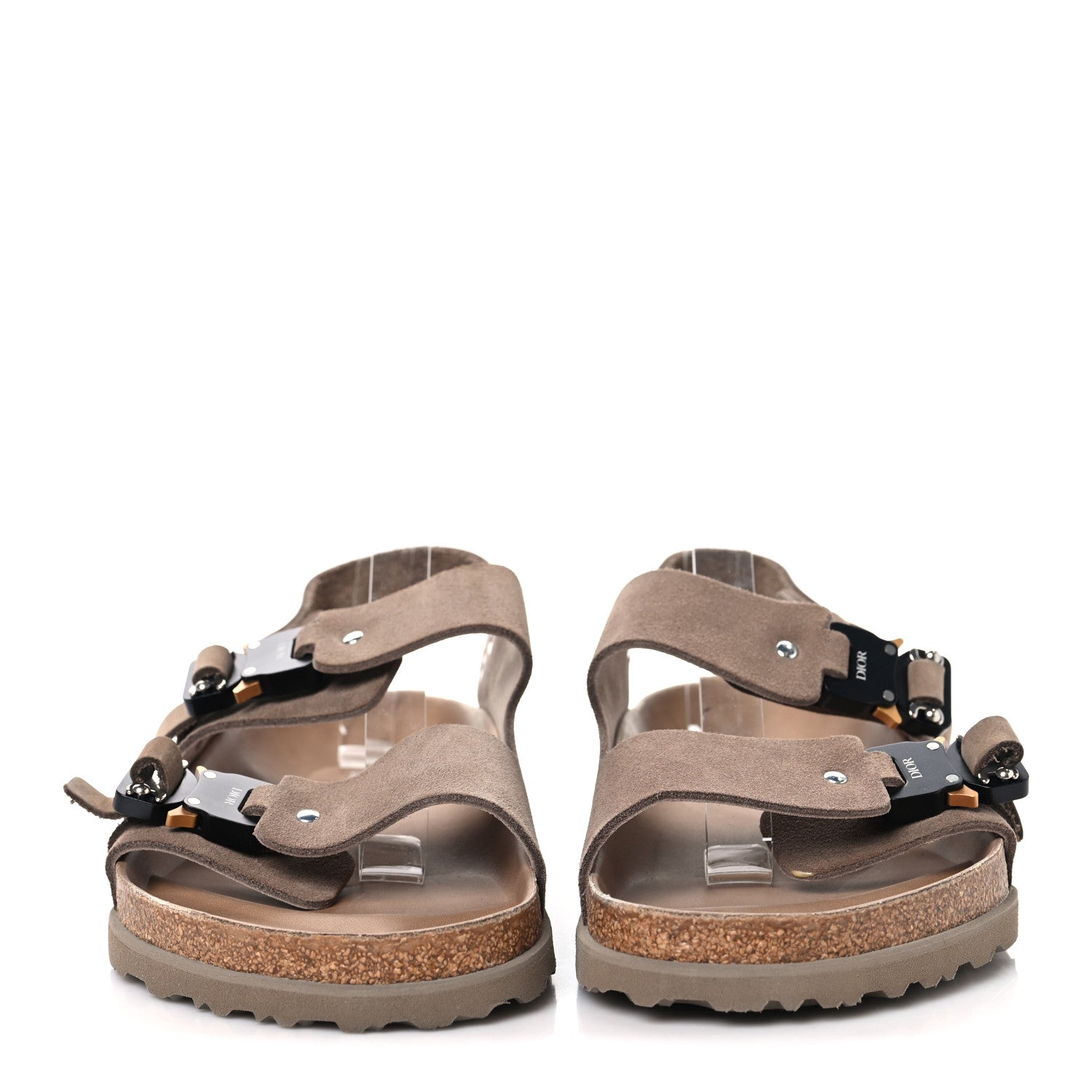 Christian Dior X BIRKENSTOCK Felted Wool Nubuck Calfskin Mens Milano Sandal 45 Brown 3 of 7