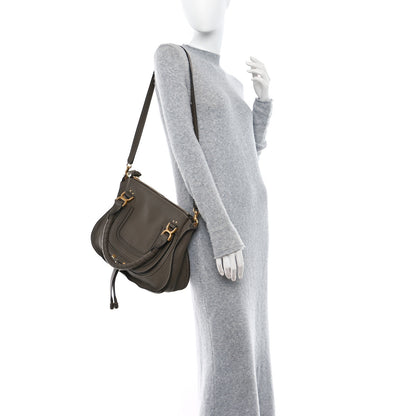 Chloe Calfskin Medium Marcie Satchel Army Green 2 of 9