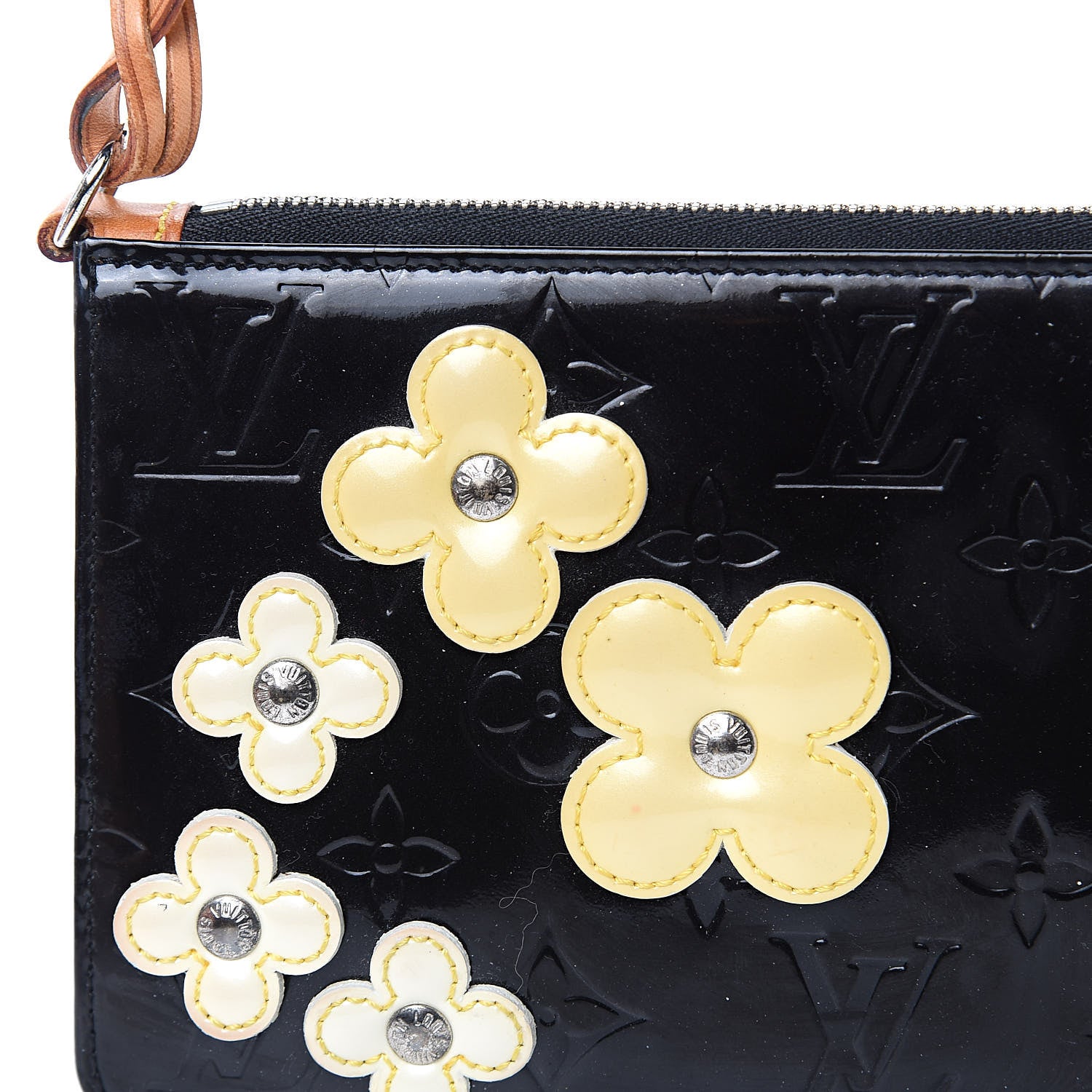 Louis Vuitton Vernis Lexington Fleurs Pochette Black 12 of 13