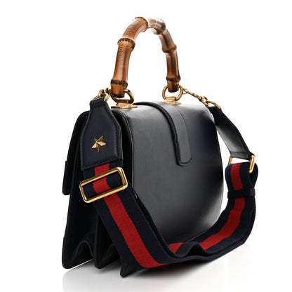 Gucci Moon Calfskin Bamboo Web Medium Dionysus Top Handle Bag Blue Emerald Hibiscus Red 3 of 14