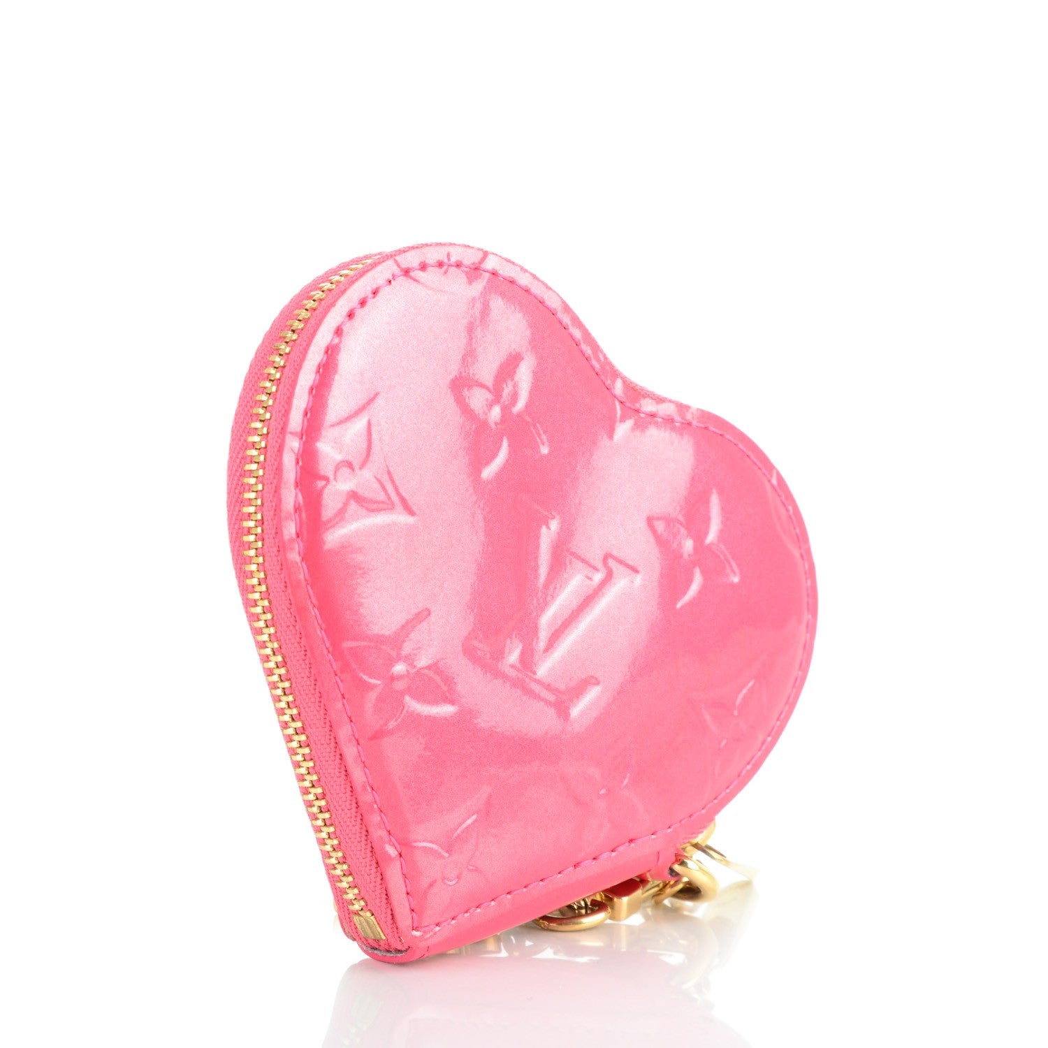 Louis Vuitton Vernis Heart Coin Purse Framboise 3 of 7