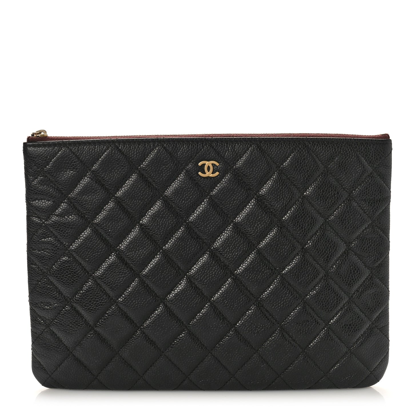 Caviar Quilted Medium Cosmetic Case Black