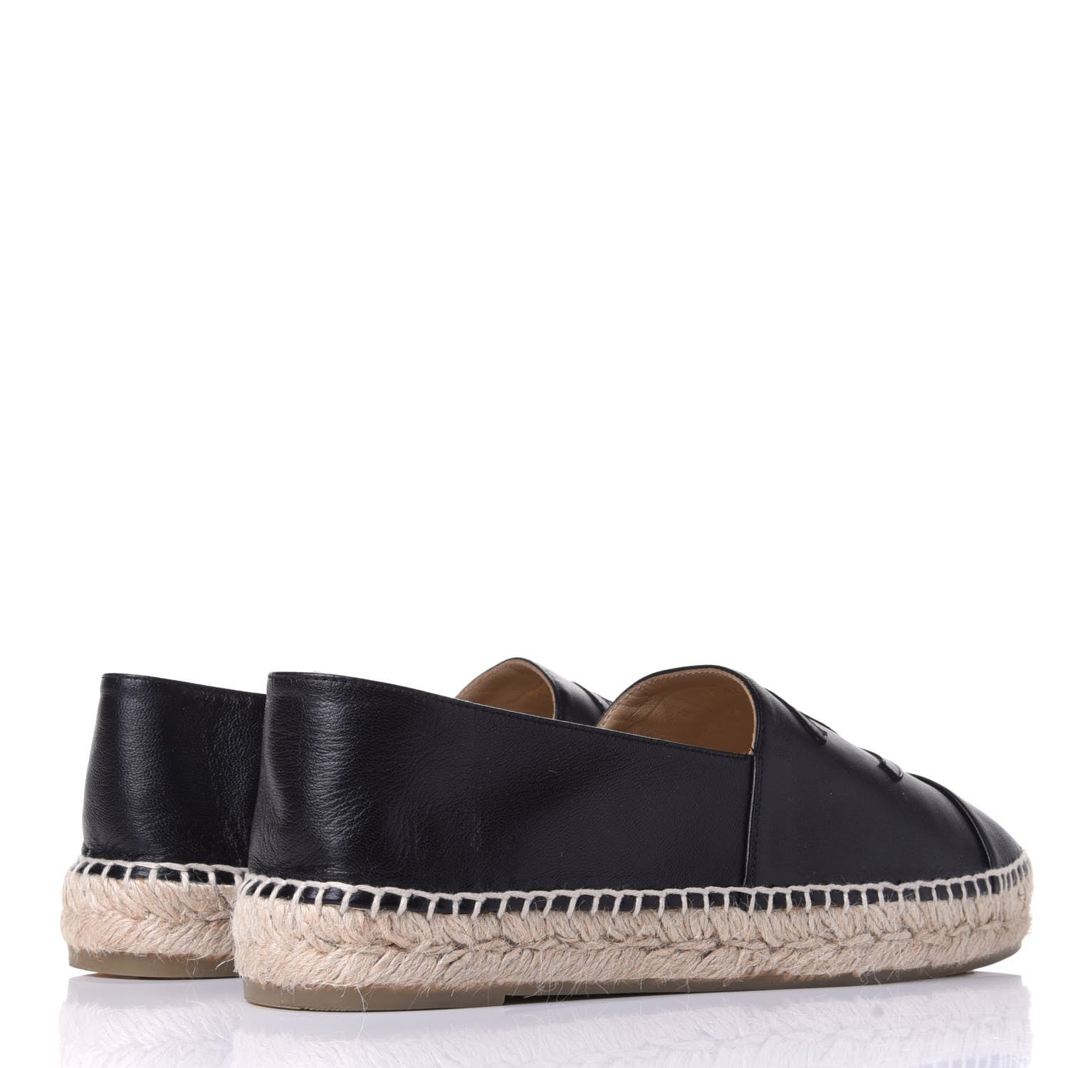 Chanel Lambskin CC Espadrilles 40 Black 3 of 10