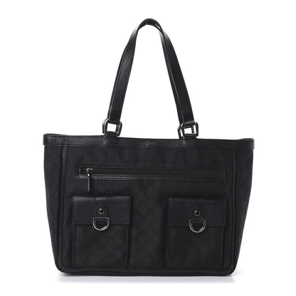 Gucci Nylon Monogram Abbey D Ring Tote Black 1 of 9