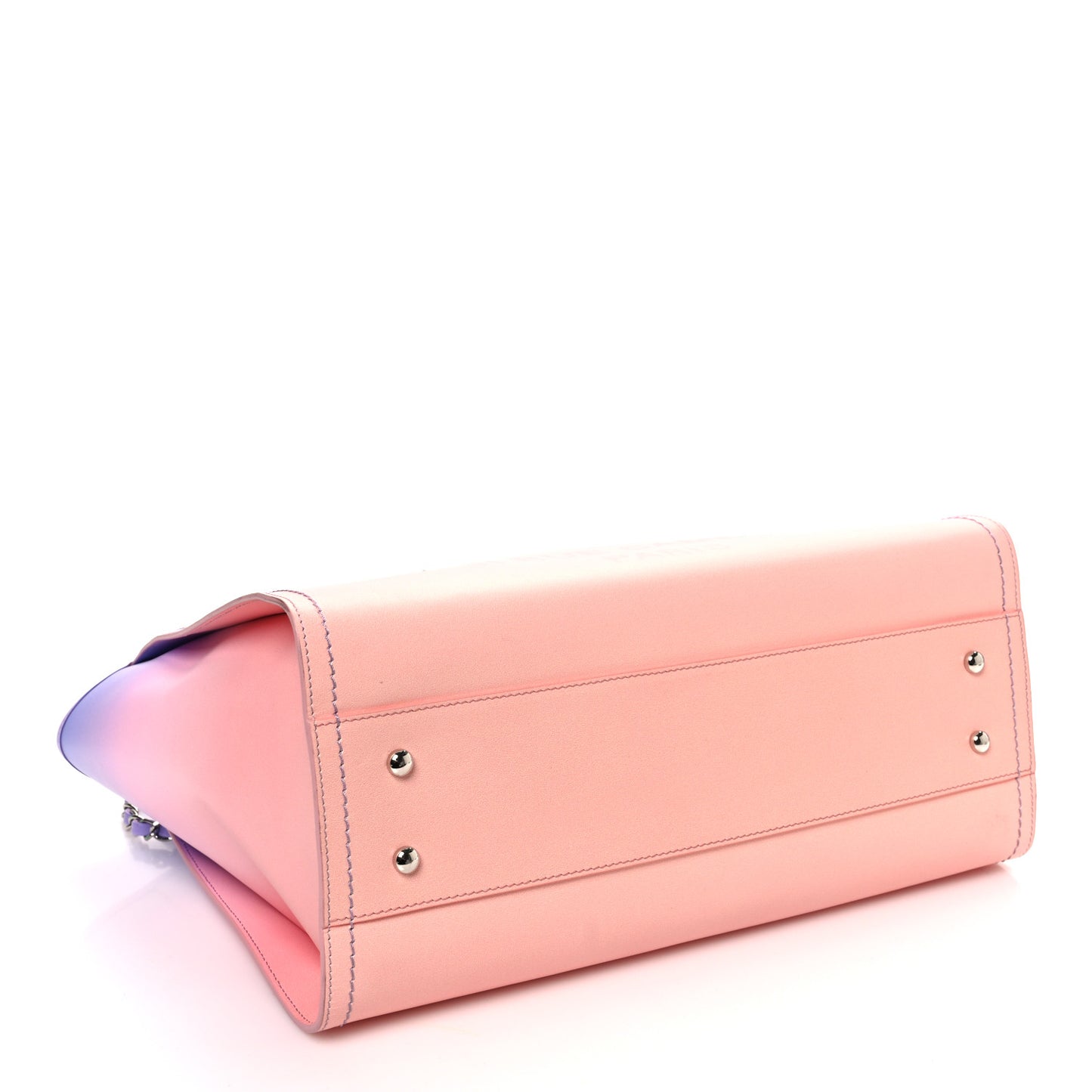 Shaded Calfskin Medium Deauville Tote Light Purple Pink Coral