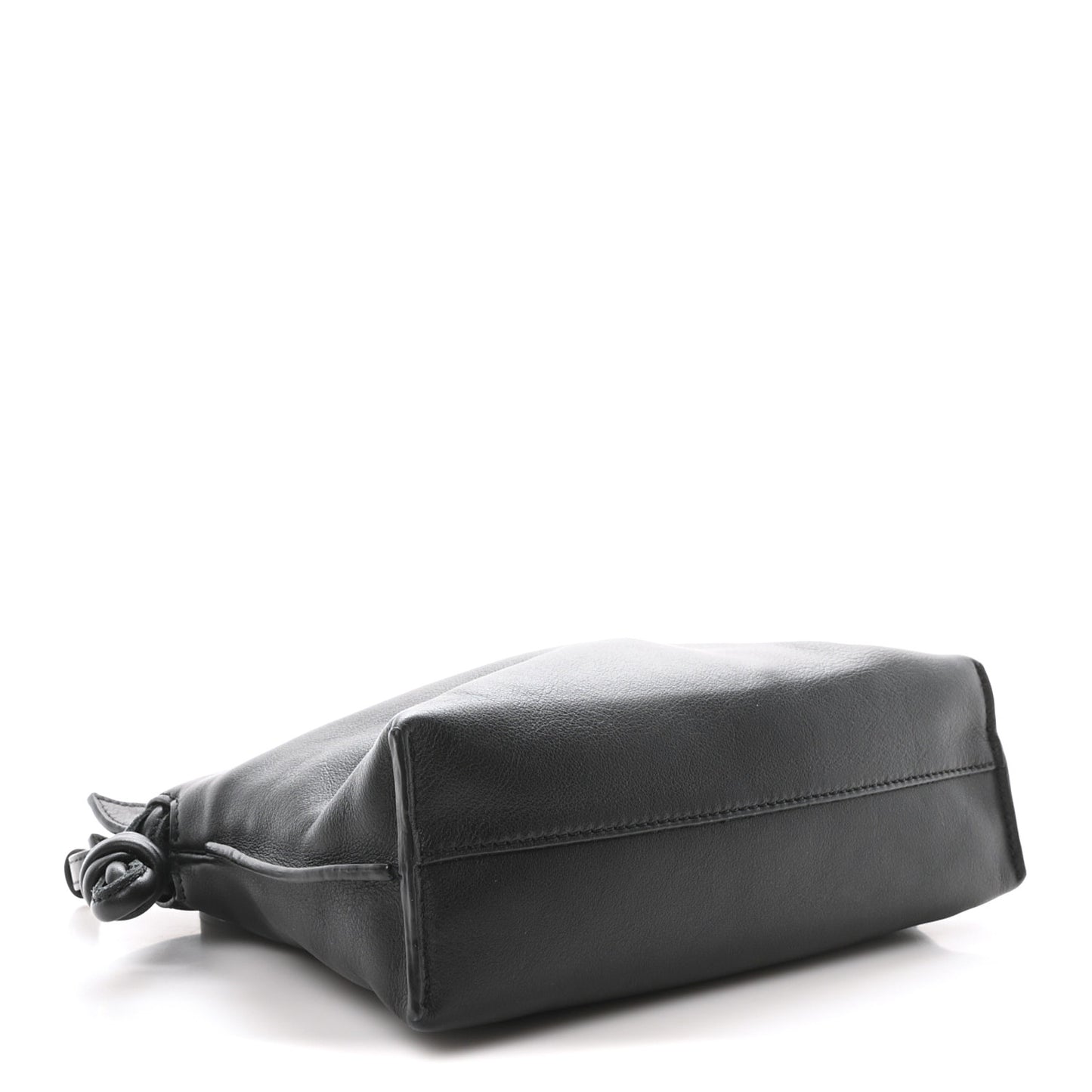 Calfskin Mini Flamenco Knot Clutch Black
