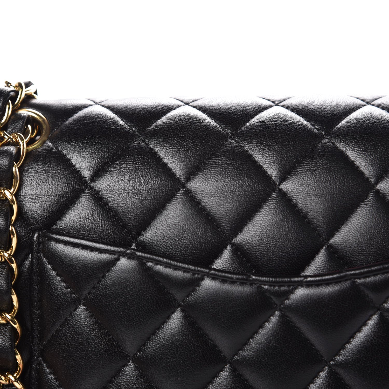 Chanel Lambskin Quilted Medium Double Flap Black 10 of 10