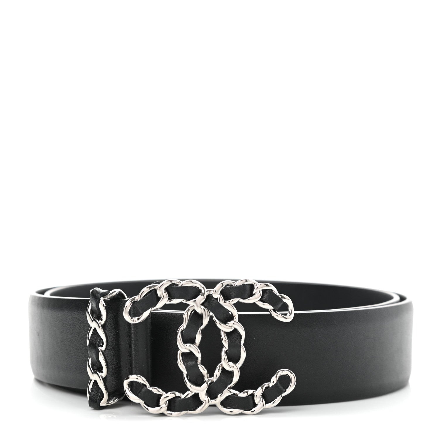 Chanel Calfskin CC Chain Belt 80 32 Black 1 of 10