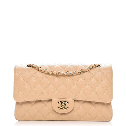 Chanel Caviar Quilted Medium Double Flap Beige Clair 1 of 7
