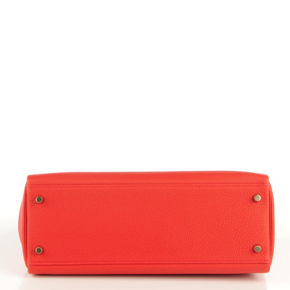 Hermes Togo Kelly Retourne 32 Geranium 7 of 19