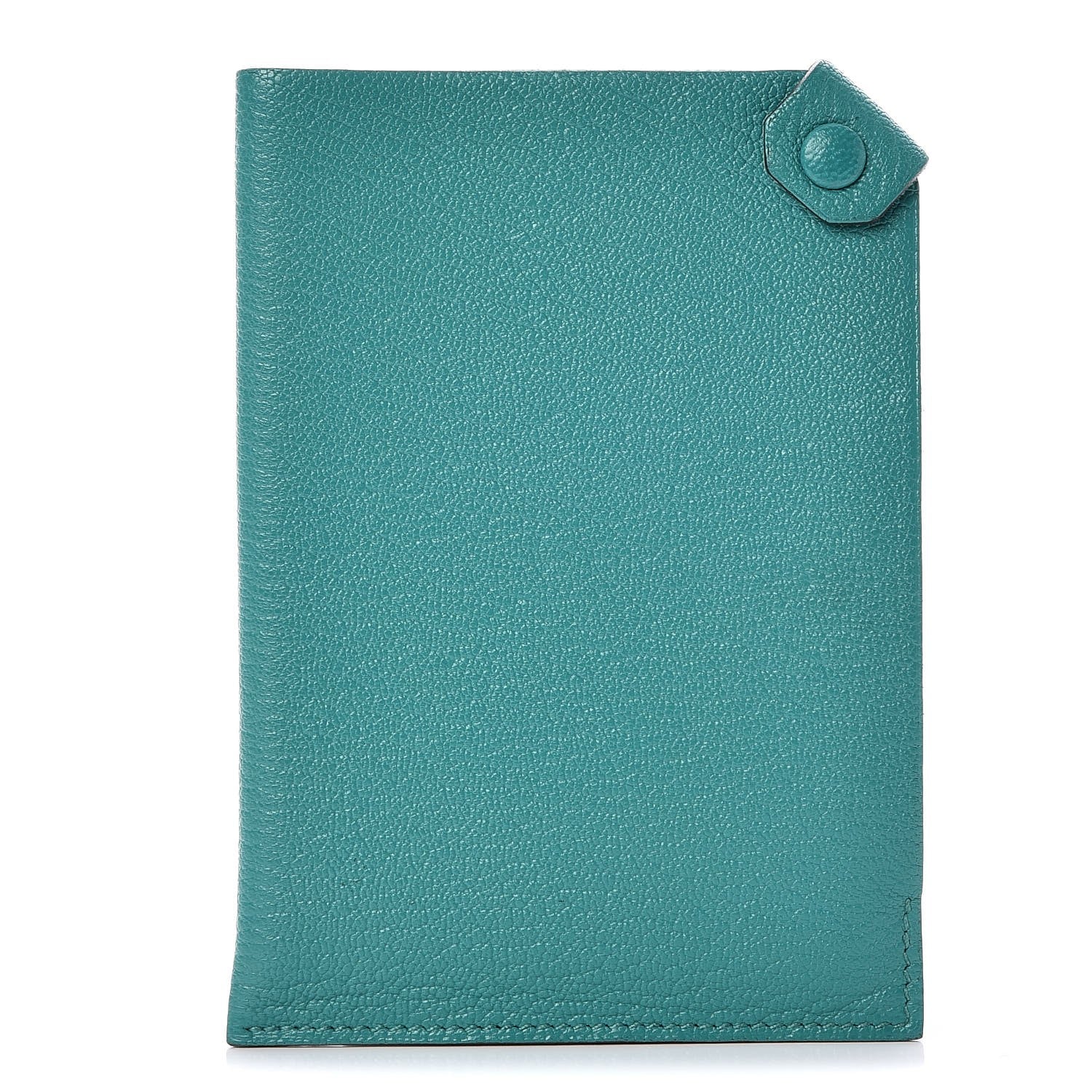 Hermes Chevre Mysore Tarmac PM Passport Holder Bleu Paon 1 of 8