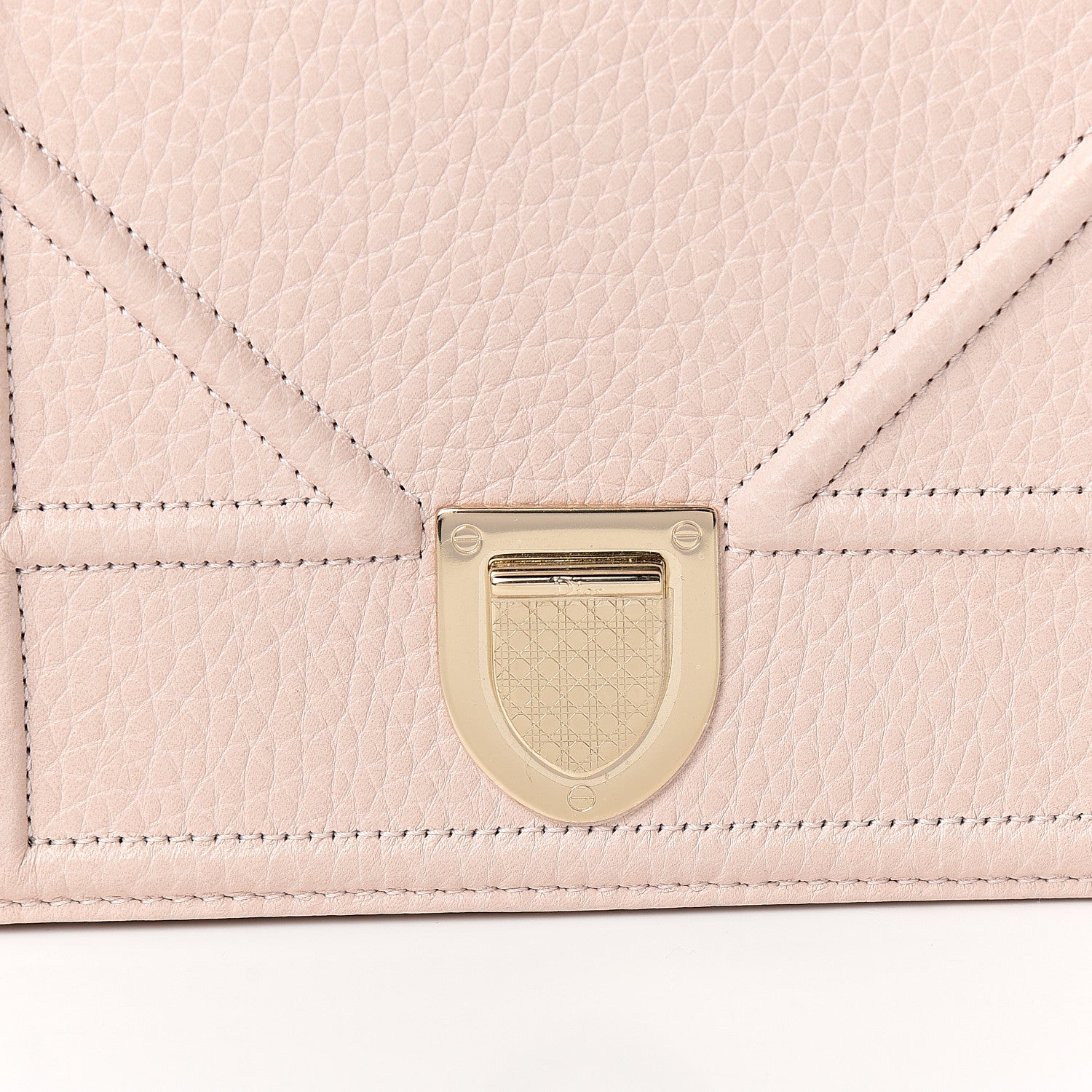 Christian Dior Grained Calfskin Diorama Wallet on Chain Pouch Nude 10 of 10
