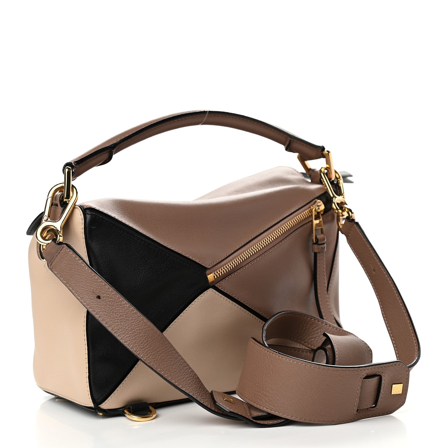 Loewe Calfskin Small Puzzle Bag Sand Hazelnut Ash 3 of 9