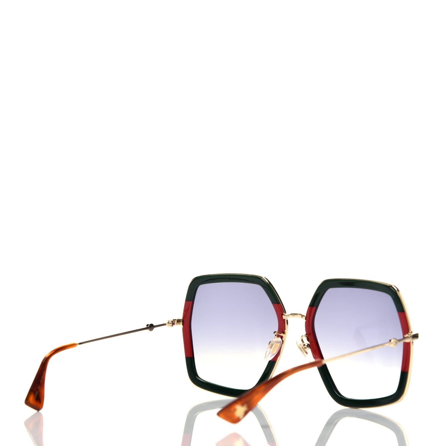 Gucci Square Frame Web GG0106S Sunglasses Tortoise 4 of 7