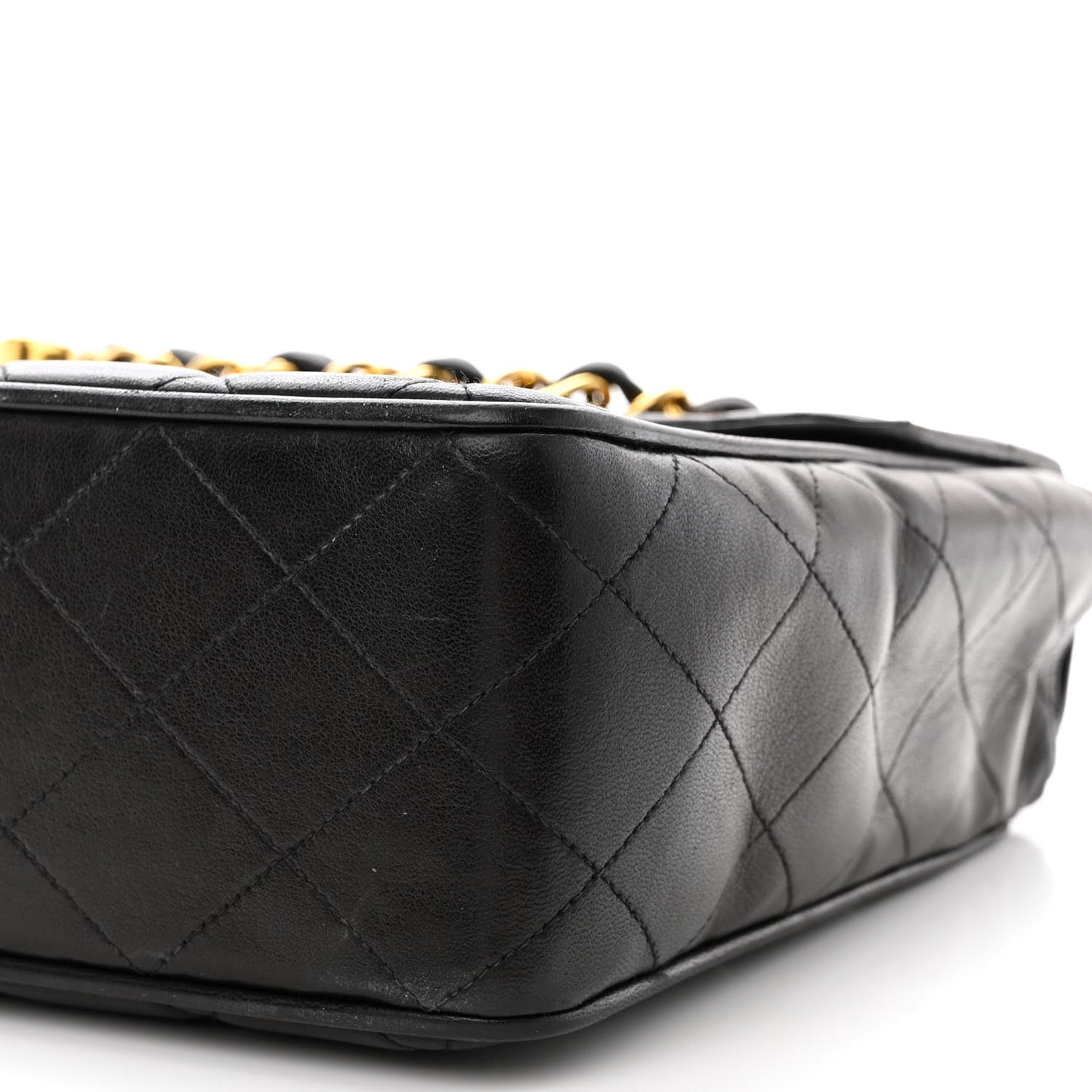 Lambskin Quilted XL Jumbo Single Flap Black