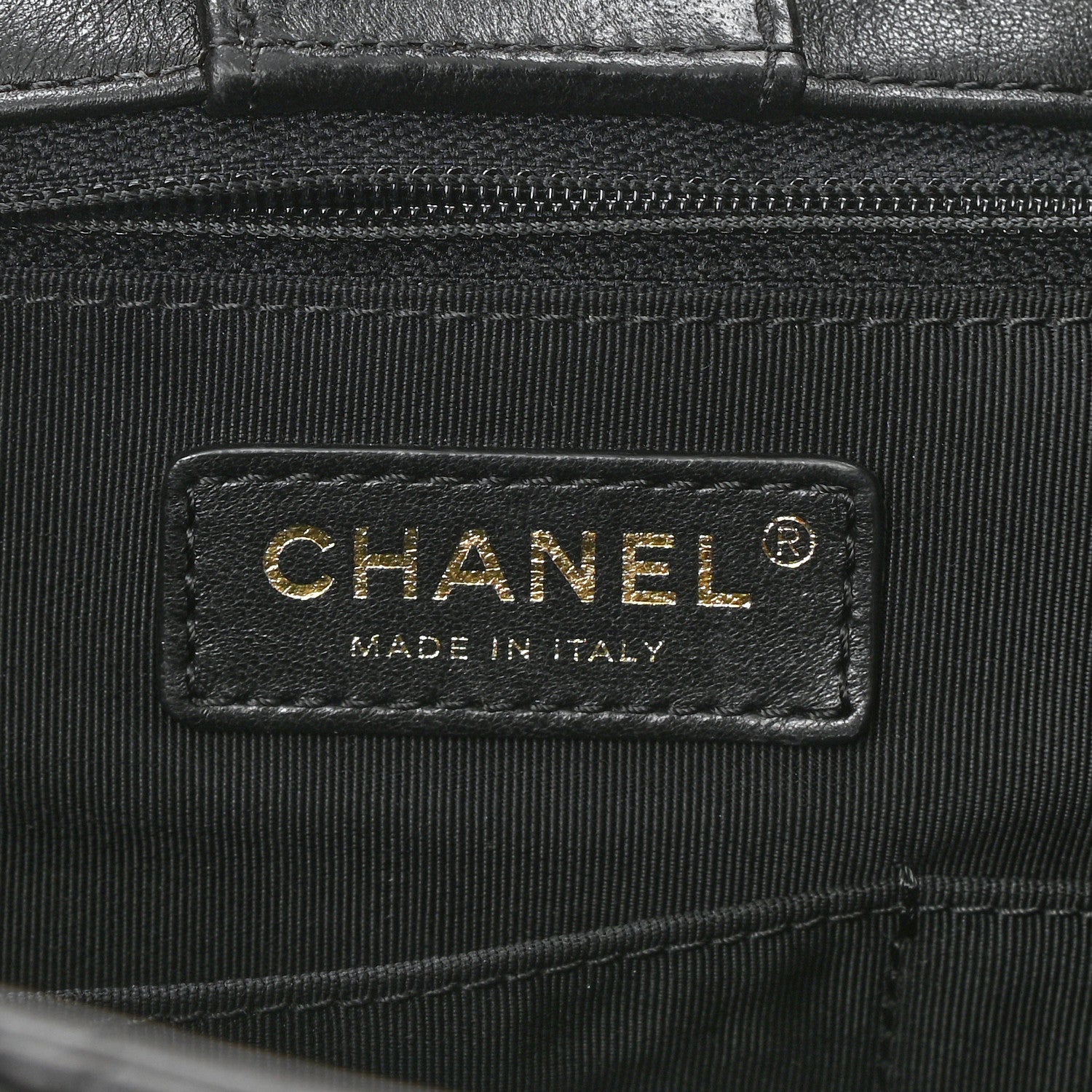 Chanel Lambskin Quilted Large Drawstring Bag Black 6 of 10