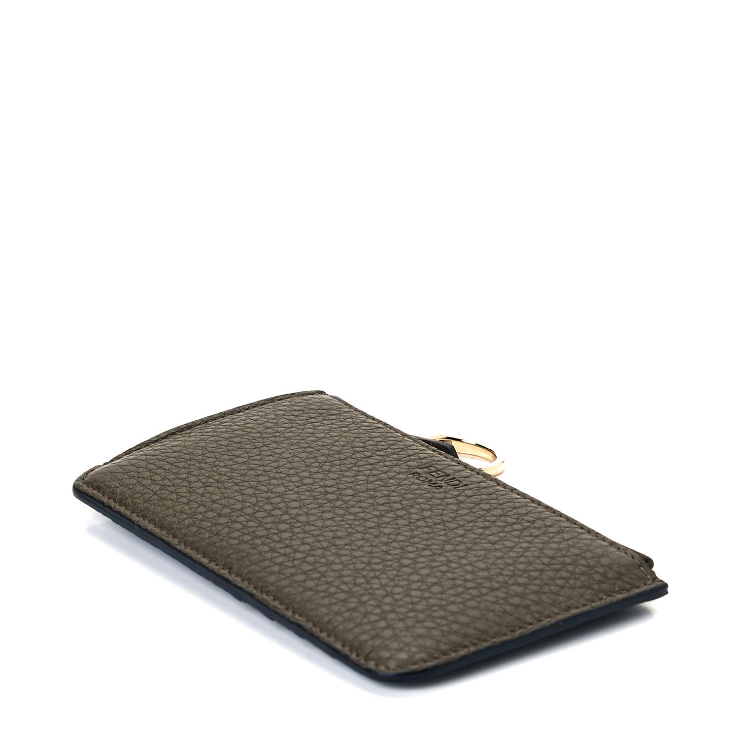 Fendi Cuoio Romano Vitello Grace Key Case Pouch Wood Avocado 8 of 8
