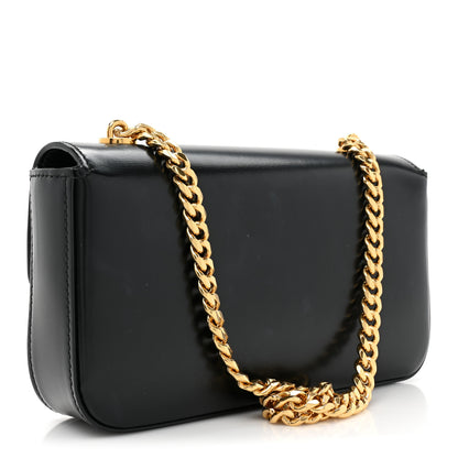 Celine Shiny Calfskin Triomphe Chain Shoulder Bag Black 3 of 12