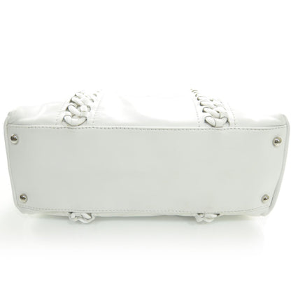 Chanel Leather Modern Chain Tote White 4 of 9