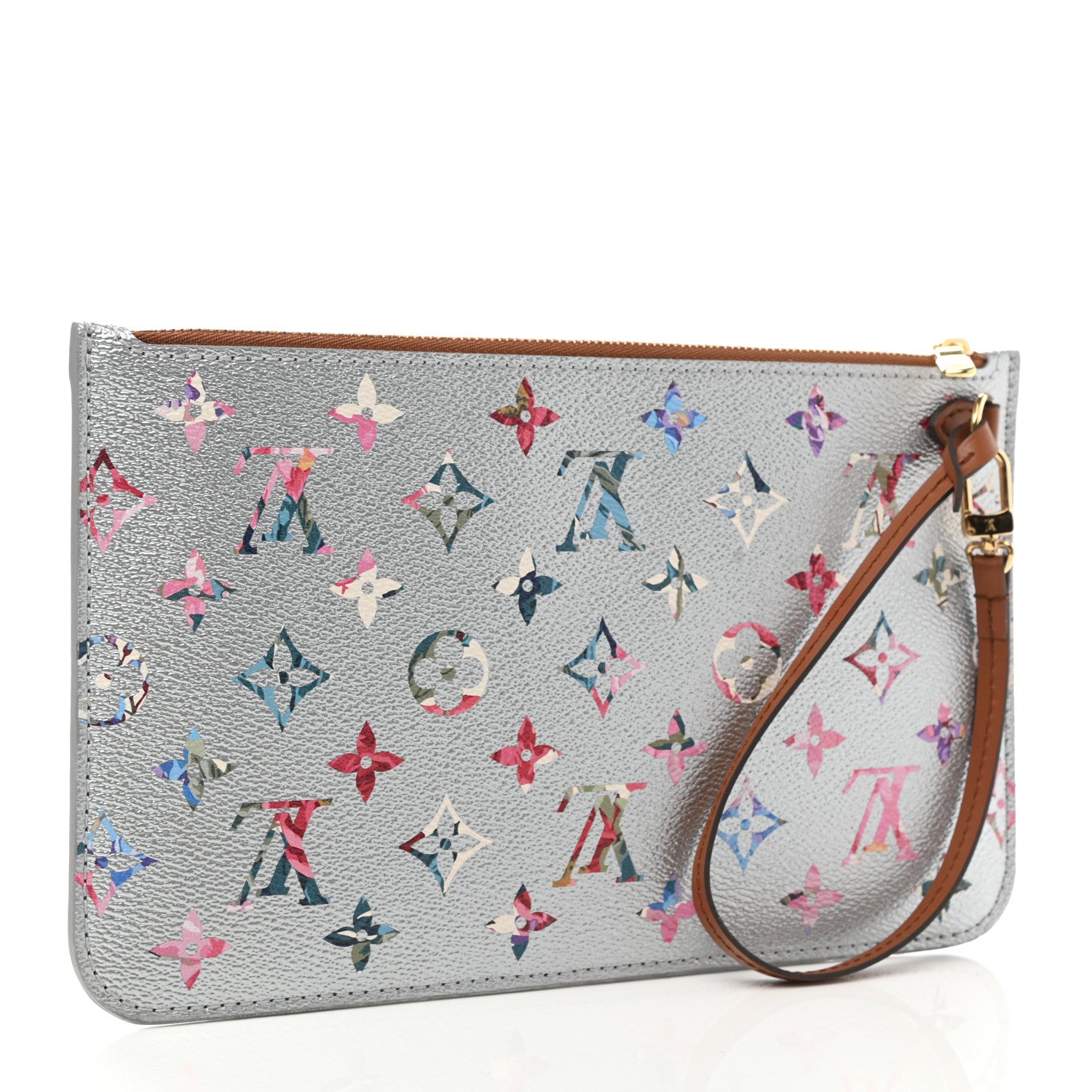 Louis Vuitton Metallic Monogram LV Garden Neverfull MM GM Pochette Silver 3 of 6