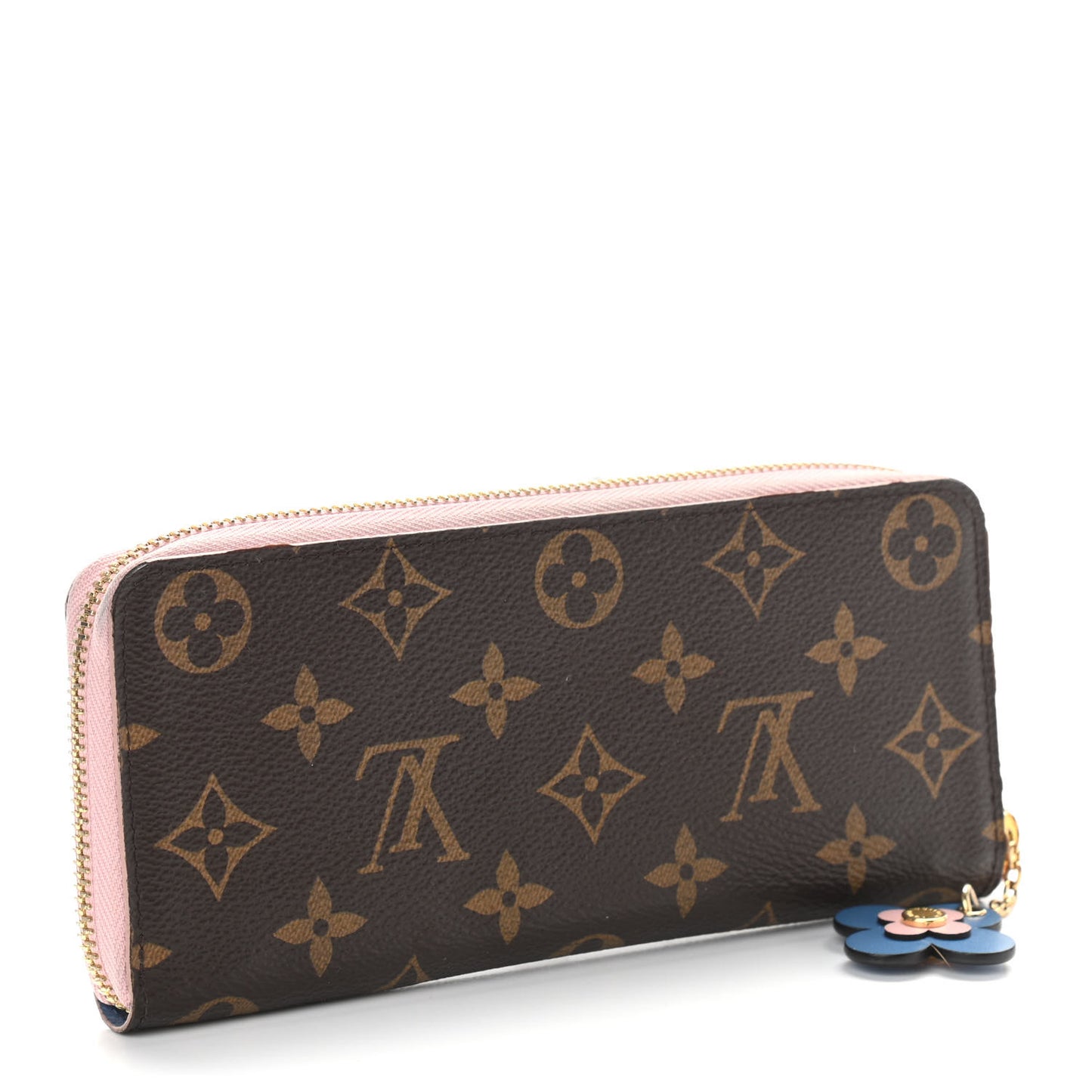 Monogram Blooming Flowers Clemence Wallet Rose Ballerine