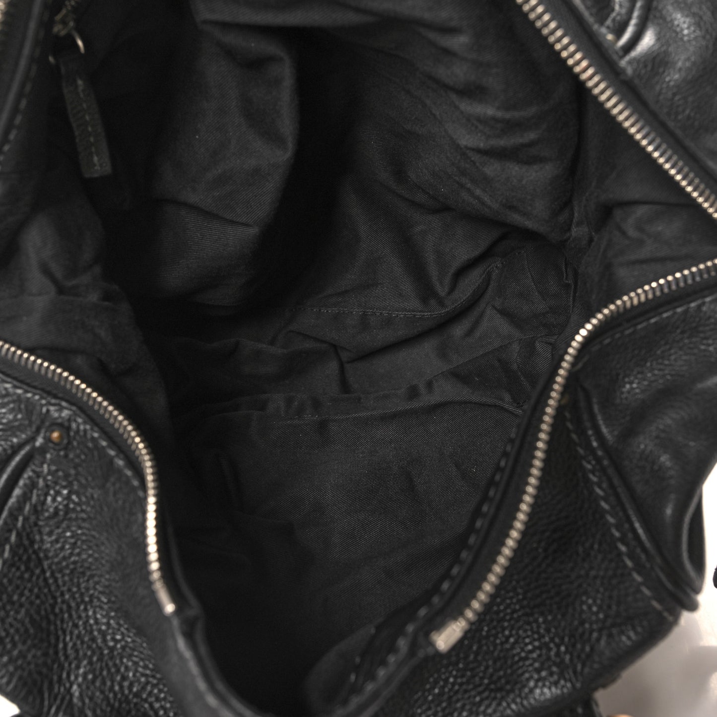 Calfskin Paddington Front Pocket Tote Black