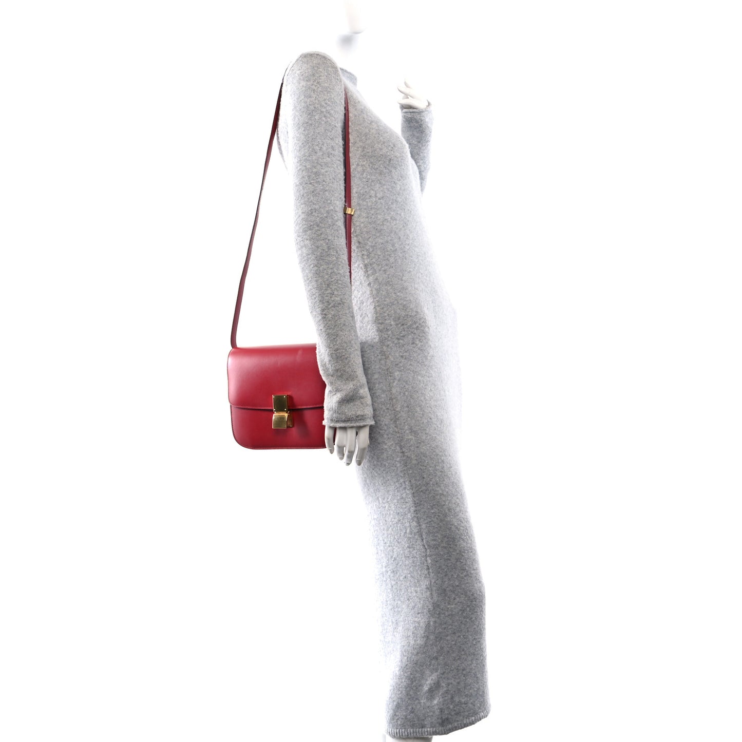 Smooth Calfskin Medium Classic Box Flap Bag Red