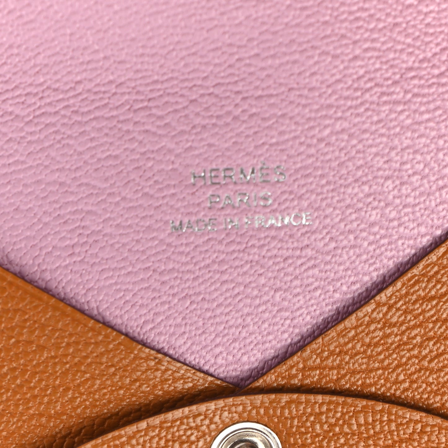 Chevre Mysore Verso Calvi Card Case Caramel Mauve Sylvestre