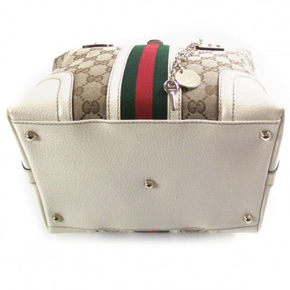 Gucci Monogram Treasure Boston Tote Ivory 4 of 11