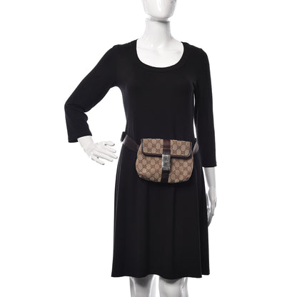Gucci Monogram Waist Pouch Bag Dark Brown 1 of 12
