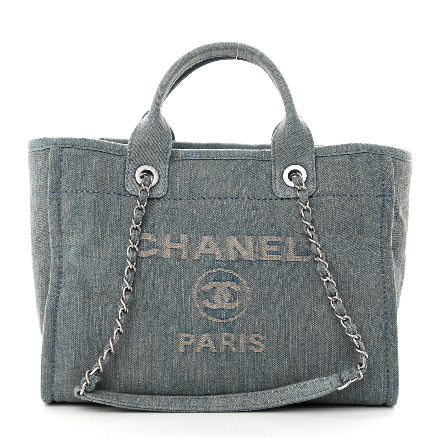 Denim Small Deauville Tote Light Blue