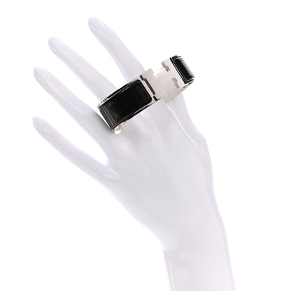 Hermes Enamel Wide Clic Clac H Bracelet GM Black 2 of 5