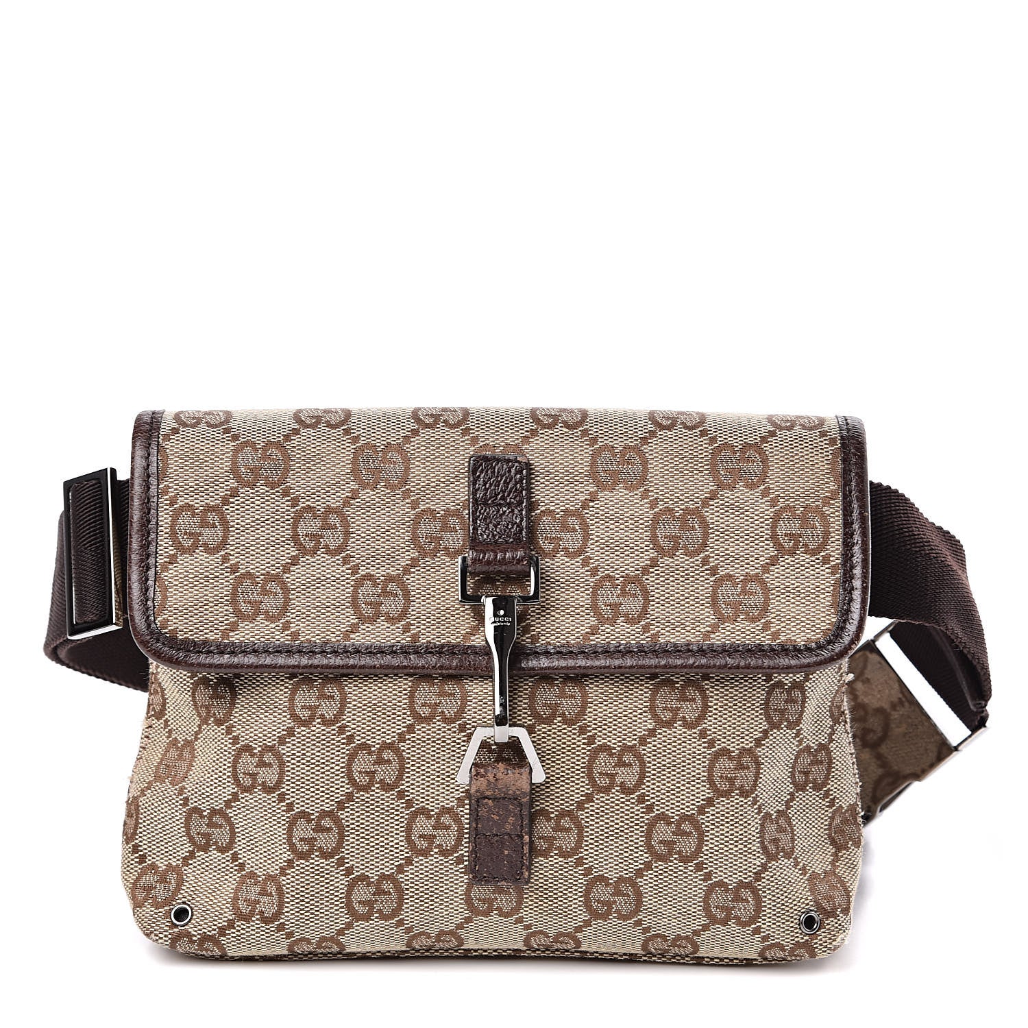 Gucci GG Monogram Flight Belt Bag Dark Brown 1 of 11